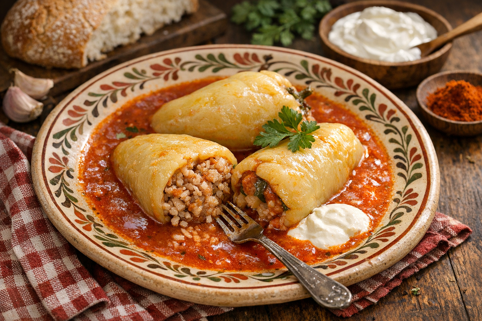 Stuffed cabbage rolls
